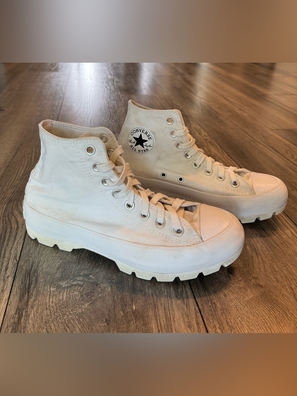 Converse Chuck Taylor All Star Lugged High Platform White Size 9